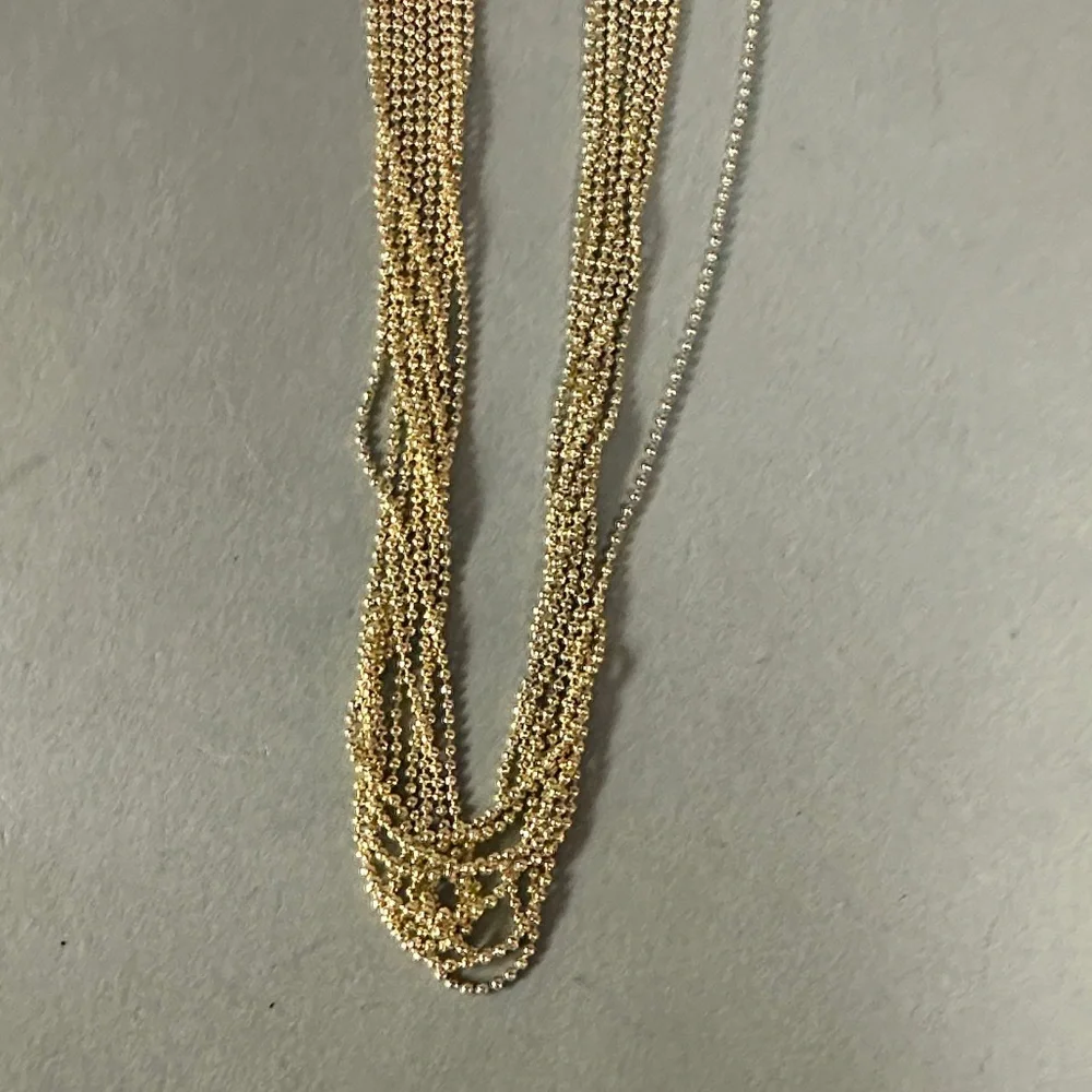 Elegant Gold Tone Multi-Strand Necklace - Picture 7 of 7